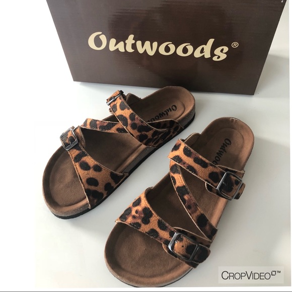 outwoods leopard sandals